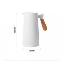 Garrafa Termica Cafeclick Com Cabo De Madeira 1 Litro Branca - 3