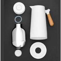 Garrafa Termica Cafeclick Com Cabo De Madeira 1 Litro Branca - 5