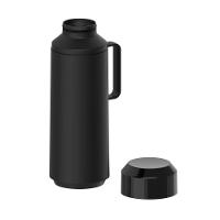 Garrafa Térmica Tramontina Exata Em Polipropileno Preto Com Ampola De Vidro E Tampa Rosqueável 1 L - 1