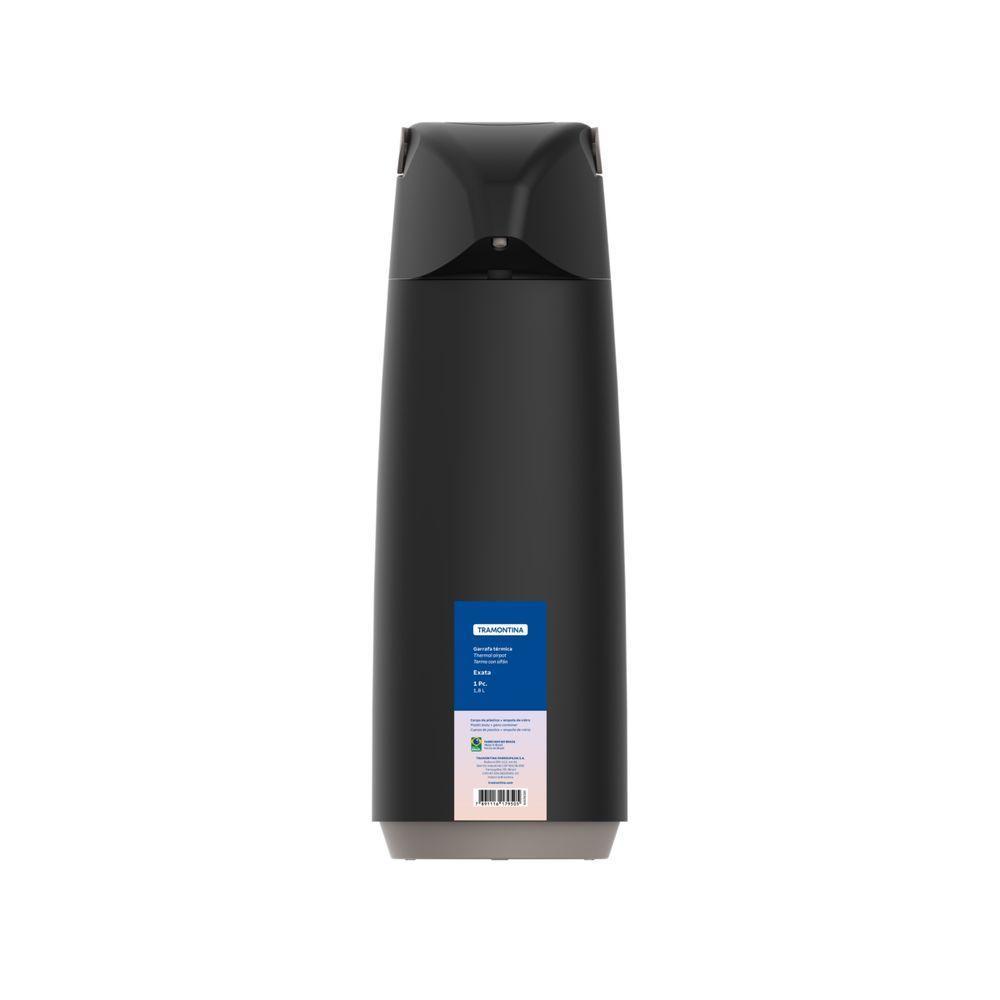 Garrafa Térmica Tramontina Exata Em Plástico Preto Com Ampola De Vidro 1,8 L - 7