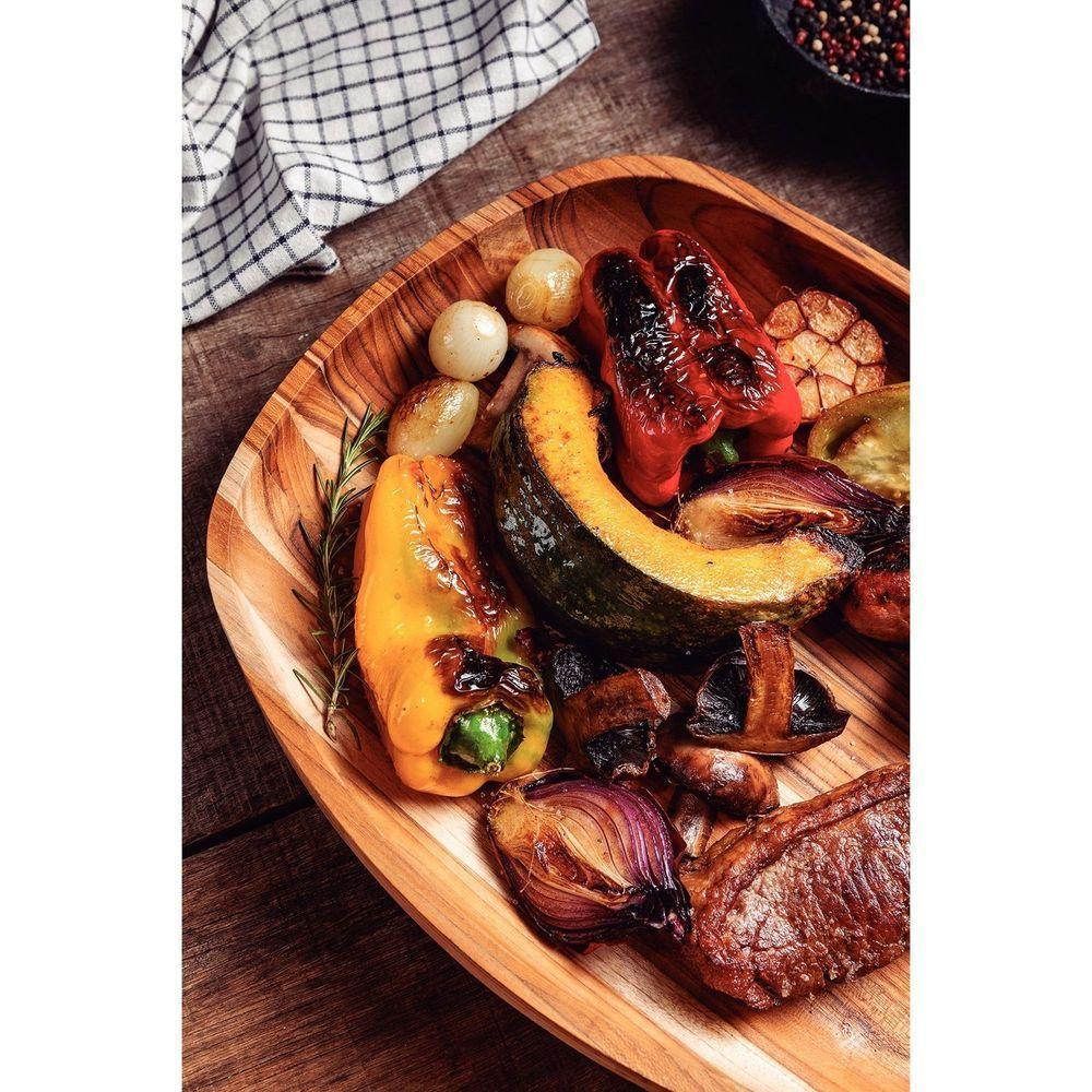 Gamela Organica Churrasco Tramontina Madeira Teca Fsc óleo Mineral 44x30cm Tramontina - 3