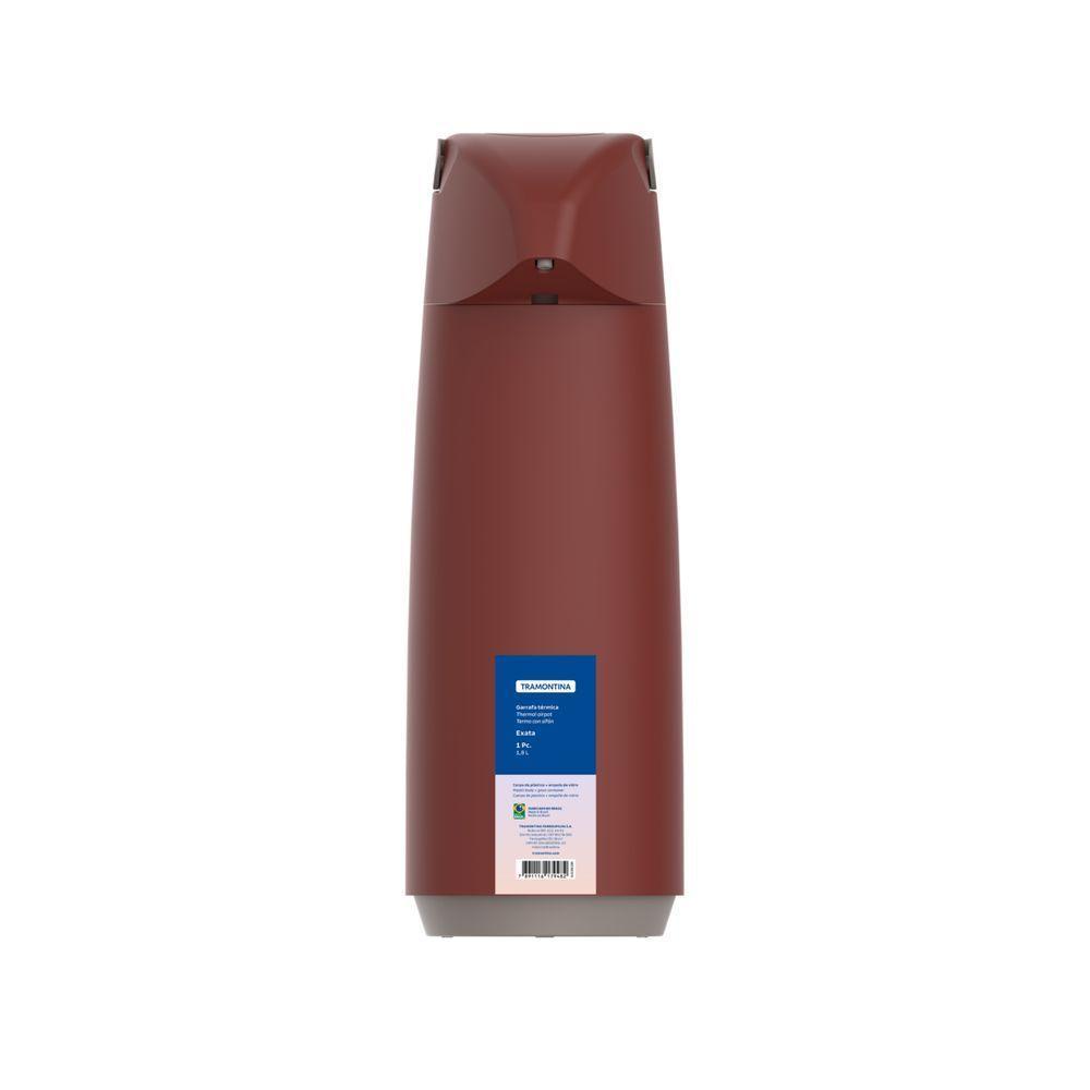 Garrafa Térmica Tramontina Exata Em Plástico Vermelho Com Ampola De Vidro 1,8 L - 6