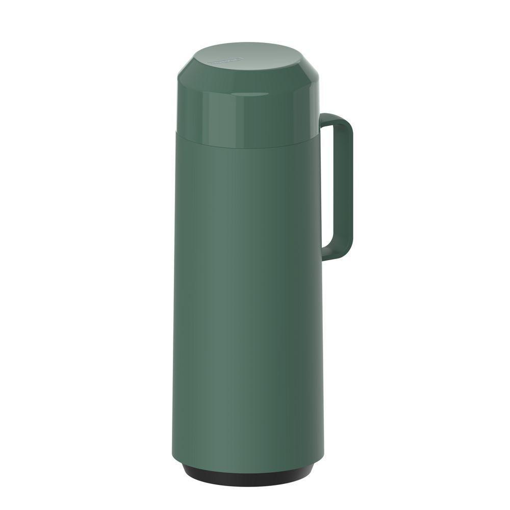 Garrafa Térmica Tramontina Exata Em Polipropileno Verde Com Ampola De Vidro E Tampa Rosqueável 1 L - 9