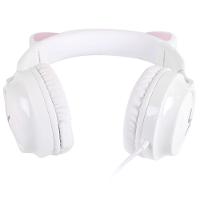 Fone De Ouvido Headset Kitty Ear - Orelha De Gato Branco Com Microfone Cabo 1.2m Plug P2 Estereo P3 - Ke110b - 3