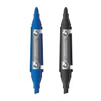Pincel Marcador Permanente Duas Pontas Faber-castell Azul - 3