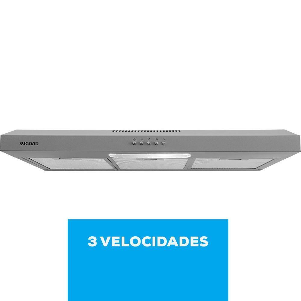 Depurador Slim Suggar DPS182PR 80cm 3 Velocidades Prata 220V - 7