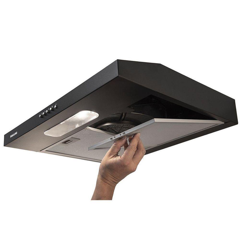 Depurador Slim Suggar DPS161PT 60cm 3 Velocidades Preto 110V - 4