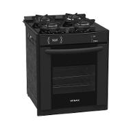 Fogão De Embutir Venax Gaudi Prisma 4 Bocas Preto Bivolt - 1