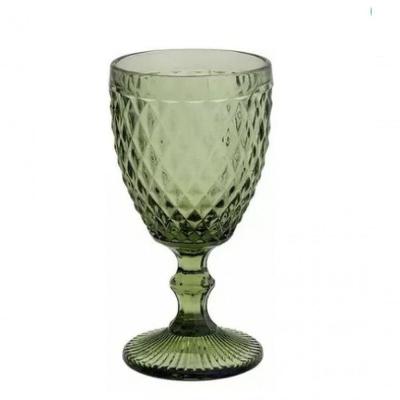 Jogo 6 Taças Agua Verde Bico De Abacaxi 260 Ml - Lyor