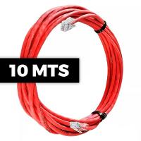 Cabo De Rede Cat 6 Mpt Interno 10 Metros U/utp 4p X 23awg | Vermelho Com Conectores - 2