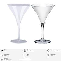 Conjunto 10 De Taças Martini 290ml Drinks Eventos Festa Copo Cor:branco - 3