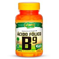 Kit 5 Vitamina B9 Ácido Fólico 60 Cápsulas Unilife - 6