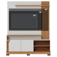 Estante Home Theater Jurerê 1.5 Off White Matte Freijó - Colibri - 7