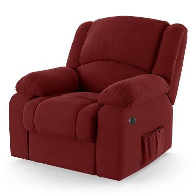 Poltrona Do Papai Reclinável Melim Controle Power Elétrico Usb Vel Vermelho Fh1 - D'rossi