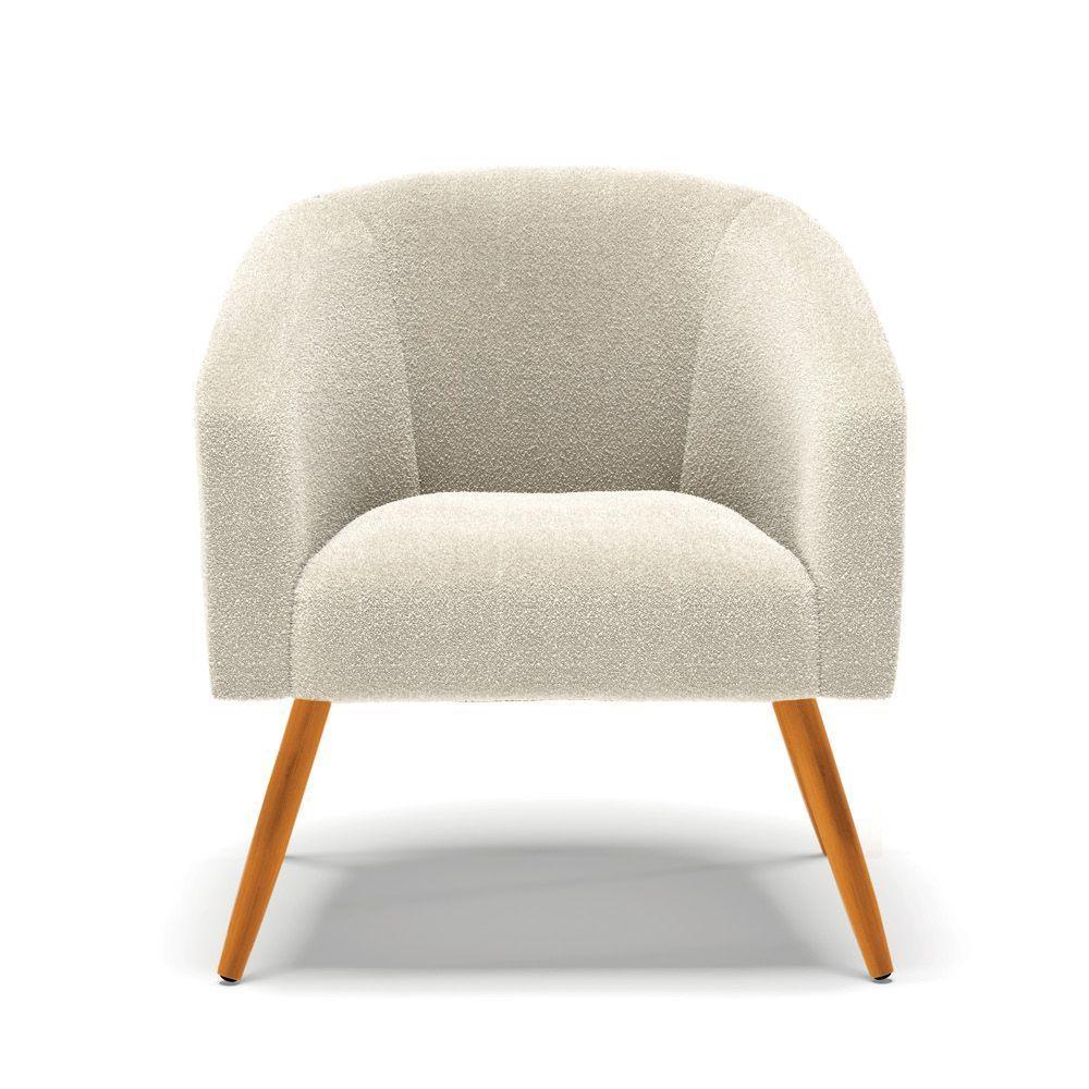 Namoradeira E 2 Poltronas Pé Palito Castanho Stella Bouclê D03 - D'rossi Cor Azul - 7