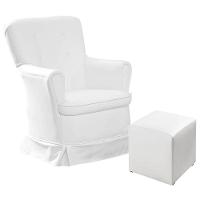 Poltrona De Amamentação Aconchego Fixa Com Puff Branco - Canaã - 1