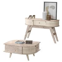 Rack Bancada Suspensa Modena Com Aparador Estoril E Mesa De Centro Indianápolis Calacata Off White - 8