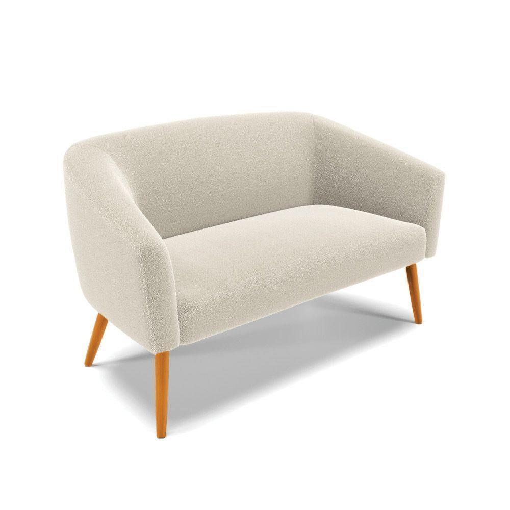 Sofá Namoradeira E Poltrona Pé Palito Castanho Stella Bouclê D03 - D'rossi Cor Verde - 6