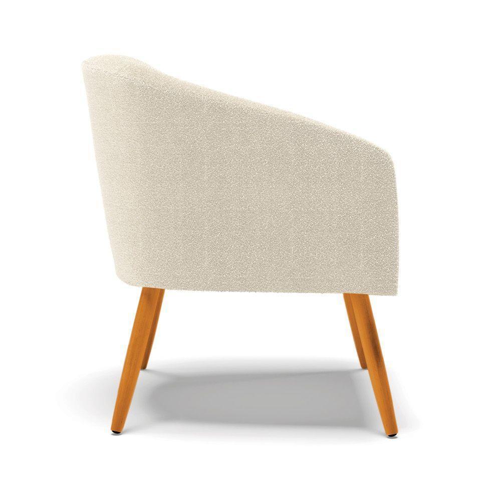 Poltrona Decorativa Pé Palito Castanho Stella Bouclê D03 - D'rossi Cor Verde - 3