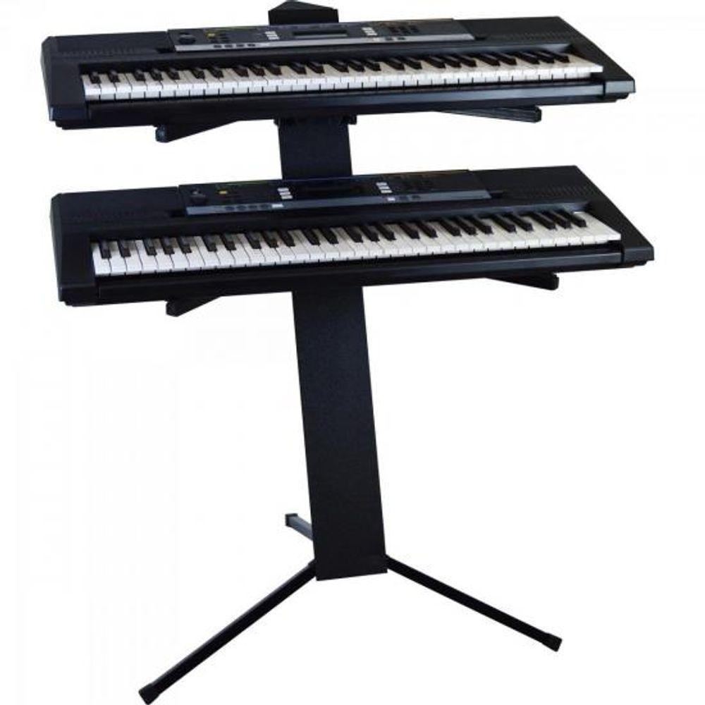 Suporte Piramidal Para Teclado E Notebook Ou 2 Teclados Pmd3-1 Preto Ask - 2