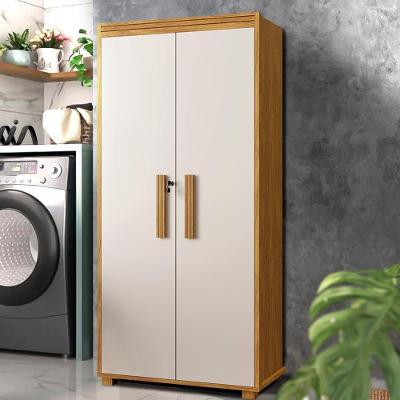 Armário Para Lavanderia 2 Portas Cinamomo Off White Plaka Jm Móveis