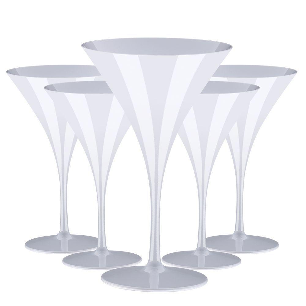 Jogo Com 5 Taças Kit Festa Martini 290ml Espumante Drinks branco - 1