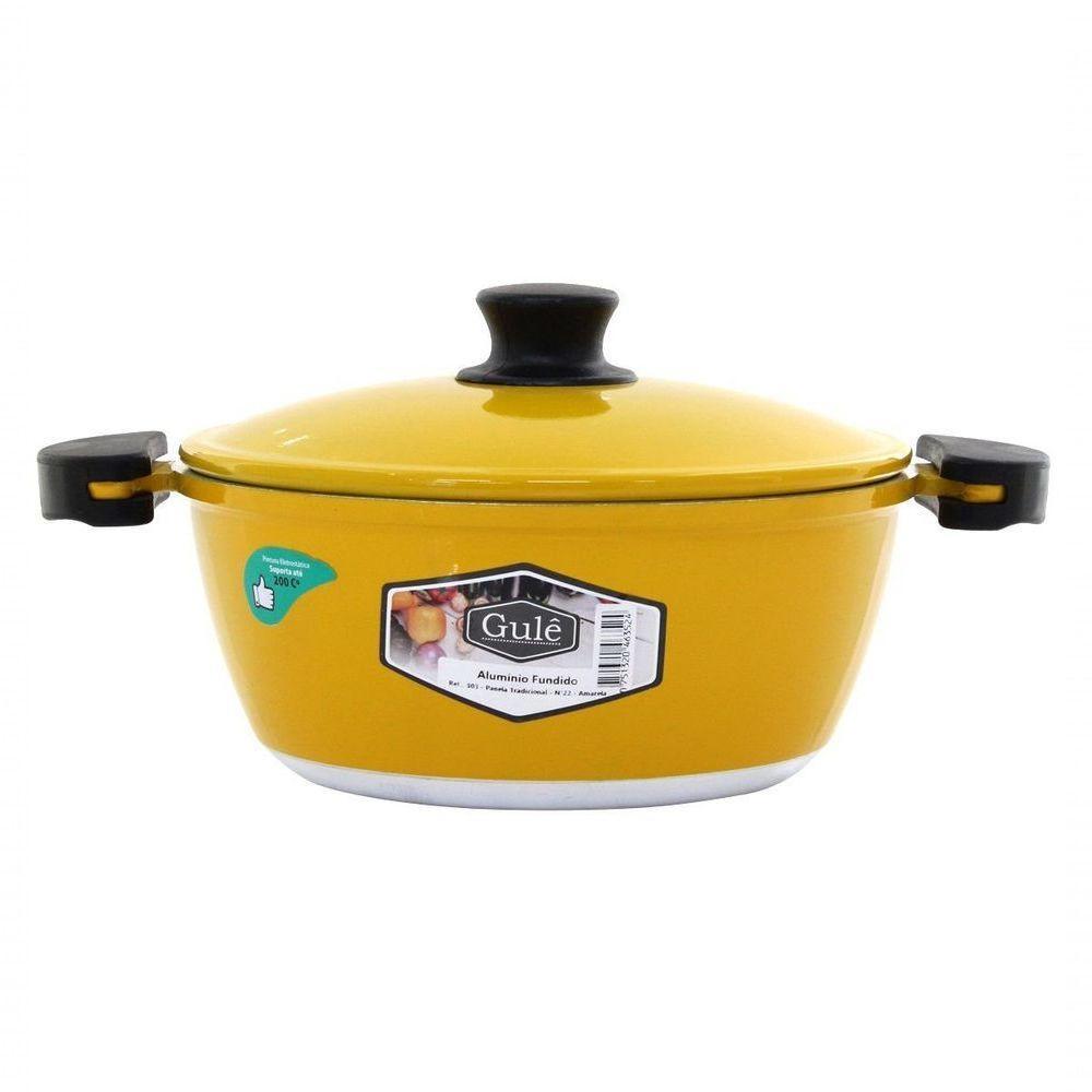 Panela 18cm Amarelo Resistente Gulê Em Alumínio 1,5 Litros - 2