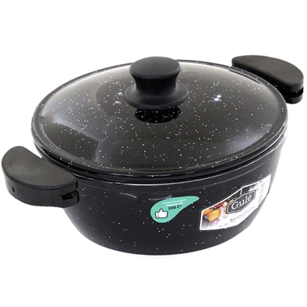 Kit Panelas Gulê Alumínio 900ml 1,45l 1,75l 3 Peças Preto - 4