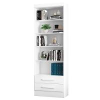 Estante Para Livros 2 Gavetas 3420 Branco - Qmovi - 1