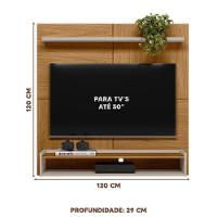 Home Suspenso Com 1 Prateleira Para Tv Até 50 Polegadas Nature Off White Eske Linea Brasil - 2