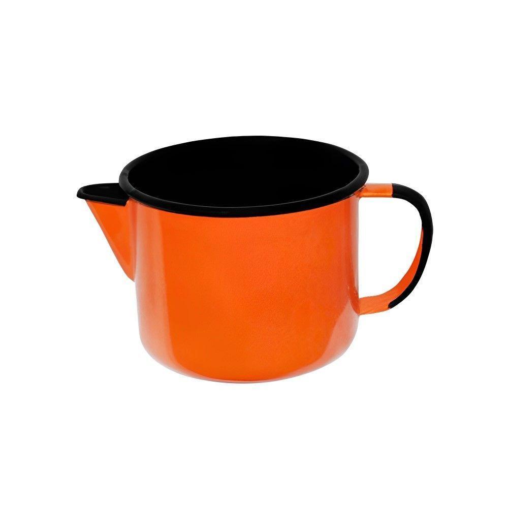 Caneca Com Bico Esmaltada Laranja 1 L Ewel - 1