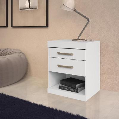 Mesinha Para Cabeceira Plus Com 2 Gavetas Branco
