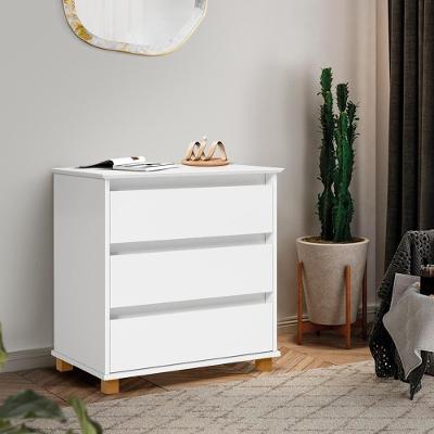 Mesinha Para Cabeceira 3 Gavetas Mini Cômoda Ej Branco