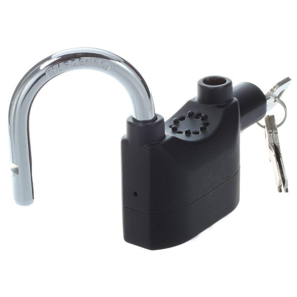 Cadeado Com Alarme Sirene 110Db Moto Anti Furto Som Alto Segurança Casa - 6
