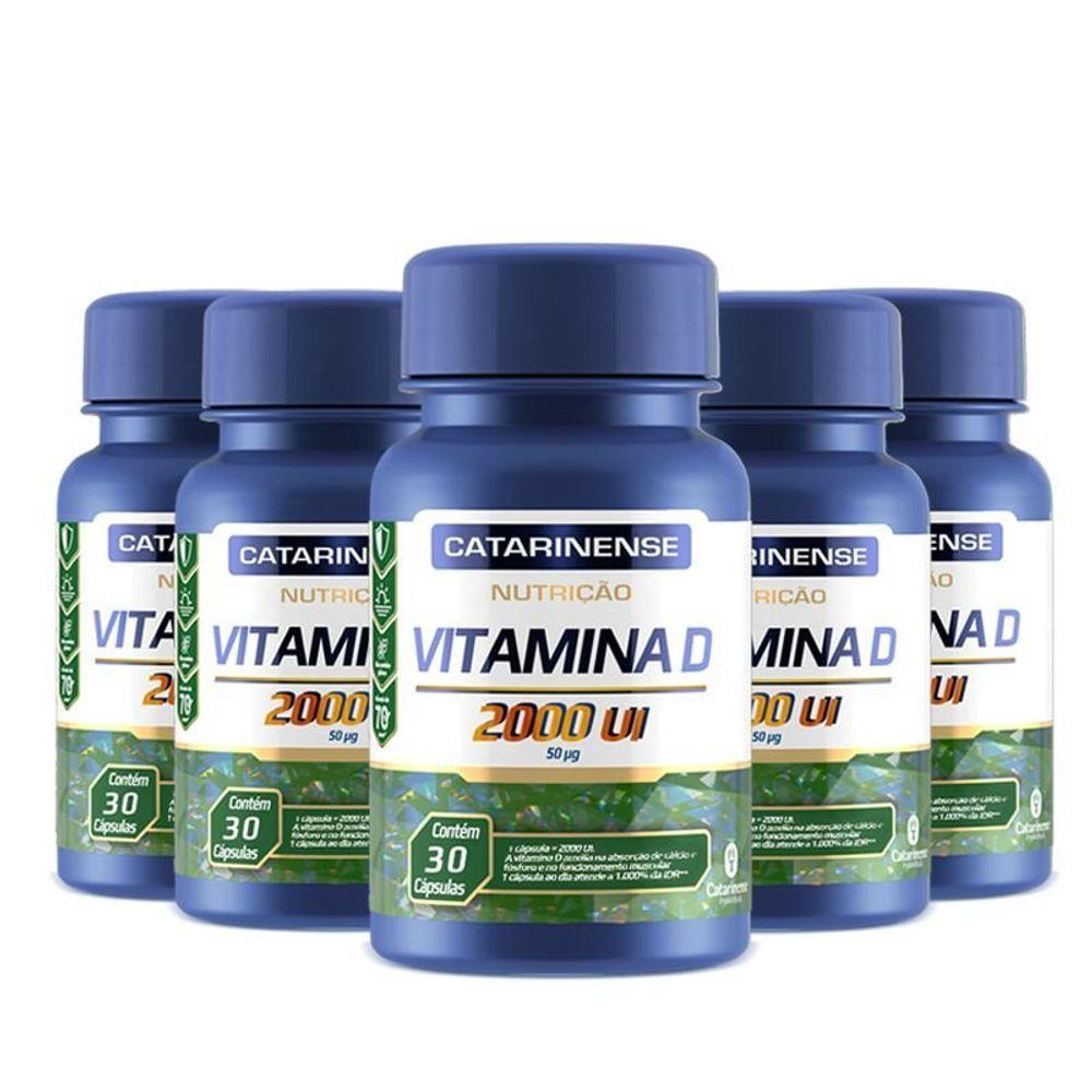 Kit 5 Vitamina D 2000Ui Catarinense 30 Cápsulas - 3