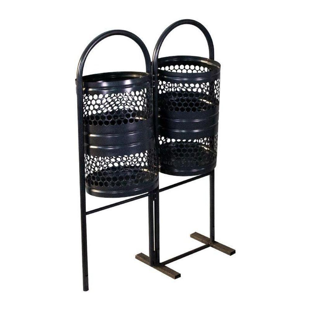 Lixeira Dupla Paraíso Coleta Seletiva Externa 80lt 80l - 3