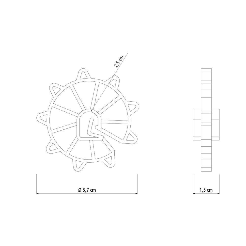 Espaçador Plástico Circular Tramontina 25mm Para Ferragens (saco Com 100 Un.) Tramontina - 2