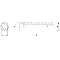 Soquete Sextavado Longo Em Aço Cromo Vanádio 10 Mm - Encaixe 1/4" Tramontina - 2