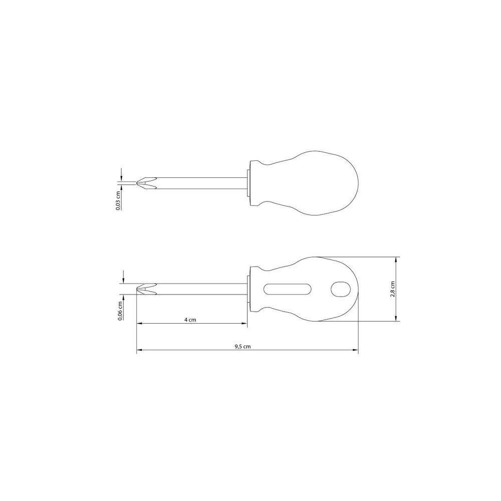 Chave De Fenda Toco Tramontina Yellow Com Ponta Cruzada 1-4x1.1-2" - 2