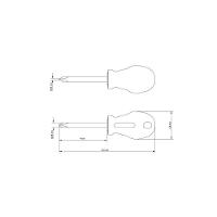 Chave De Fenda Toco Tramontina Yellow Com Ponta Cruzada 1-4x1.1-2" - 2