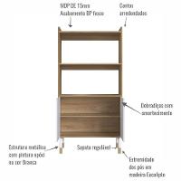 Conjunto Escritório Mesa L Gaveteiro 28002x998x996 Hanover Branco Artesano Hanover Branco - 8