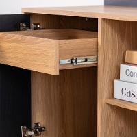 Conjunto Escritório Mesa Balcão Gav 28002x998x995 Hanover Branco Artesano Hanover Branco - 5