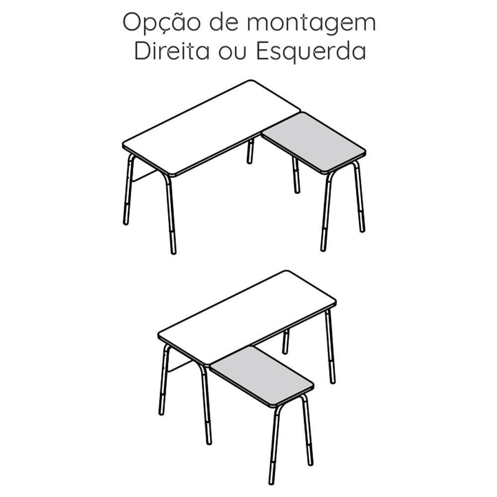 Conjunto Escritório Mesa Balcão Gav 28002x998x995 Hanover Nero Artesano Hanover Nero - 4