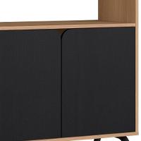 Conjunto Escritório Mesa L Gaveteiro 28002x998x996 Hanover Nero Artesano Hanover Preto - 3