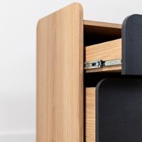 Conjunto Escritório Mesa L Gaveteiro 28002x998x996 Hanover Nero Artesano Hanover Preto