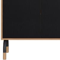 Conjunto Escritório Mesa L Gaveteiro 28002x998x996 Hanover Nero Artesano Hanover Preto - 6