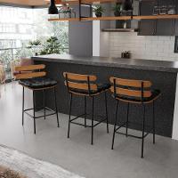 Banqueta Costela Corano Base Metálica Preto Cor Preto - 8