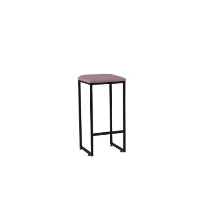 Banqueta Alta Decorativa Donna Em Suede Armação Preto