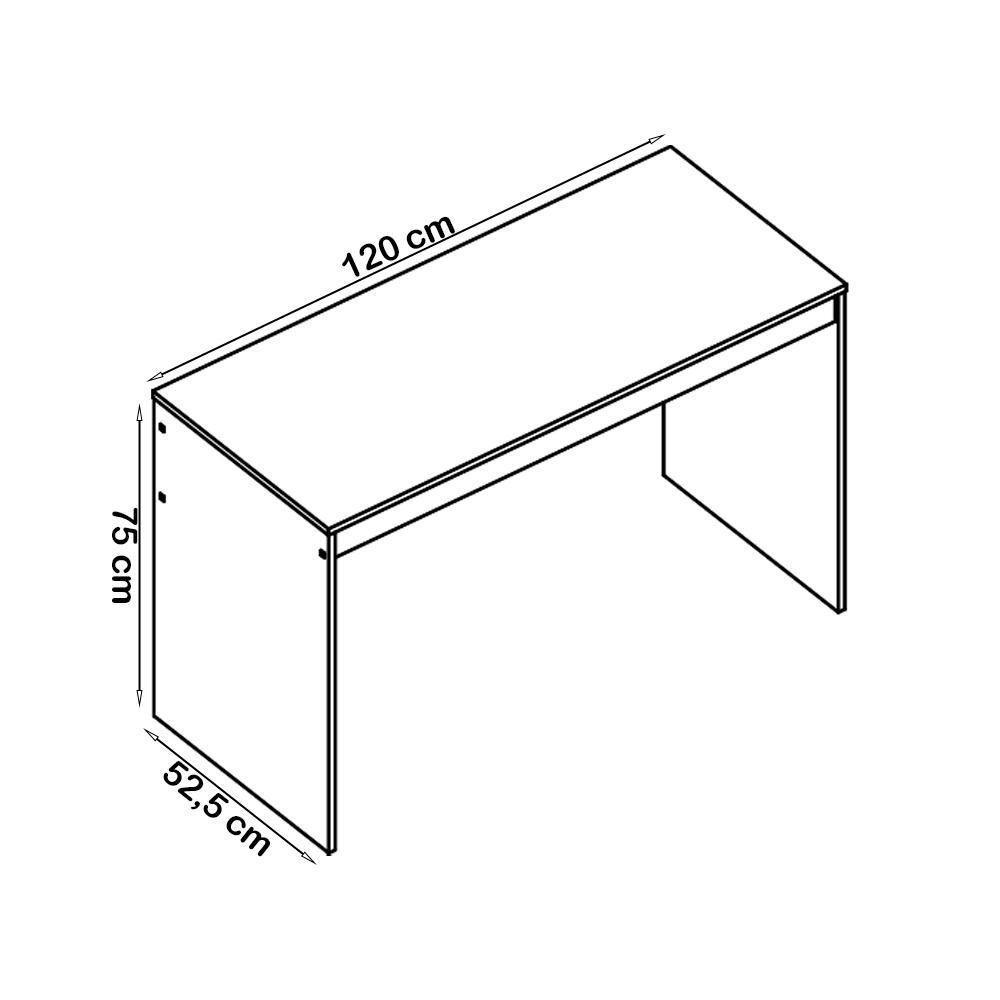 Mesa Para Escritorio Gamer B23 Branco Novam Branco - 4