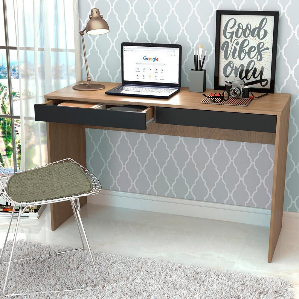 Escrivaninha Madri Para Computador 2 Gavetas B35 Mell Preto Novam Mell Preto - 2